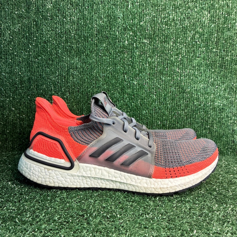 Adidas Ultraboost 19 Primeknit Athletic Running Sneakers Hi-Res Coral Mens 10.5
